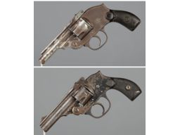 Two American Double Action Top Break Hammerless Revolvers 
