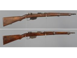Two Austro-Hungarian M.95 Straight Pull Bolt Action Short Rifles