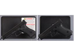 Two Glock Semi-Automatic Pistols with Cases