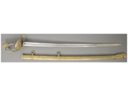 Replica Silver Hilted Staff & Field Inscribed Officers Sword