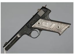 Scarce Engraved High Standard Model H-E Semi-Automatic Pistol