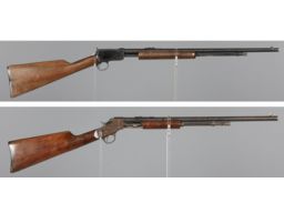Two American Slide Action Rimfire Rifles