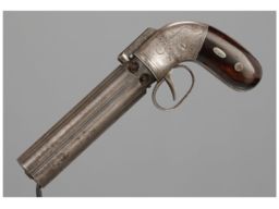 Engraved Allen & Thurber Grafton Dragoon Percussion Pepperbox