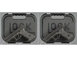 Two Glock Model 17 Gen 3 Semi-Automatic Pistols with Cases