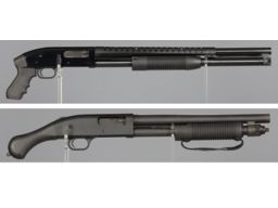 Two Slide Action Pistol Grip Firearms