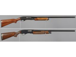 Two American Slide Action Shotguns