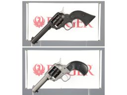 Two Ruger Wrangler Single Action Revolvers with Boxes