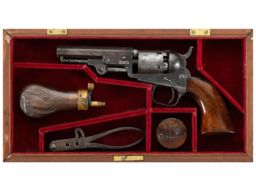 London Address Colt Model 1849 Pocket Revolver with Case