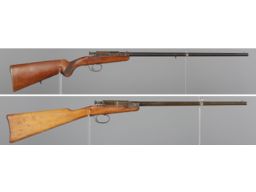 Two Deutsche Werke Model I Single Shot Rifles