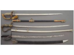Three Swords with Scabbards