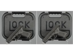 Consecutive Pair of Glock Model 44 Pistols with Cases