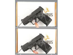 Two Taurus Semi-Automatic Pistols with Boxes