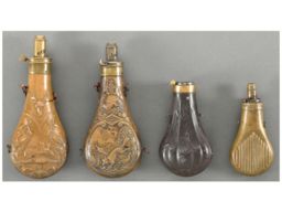 Four Powder flasks