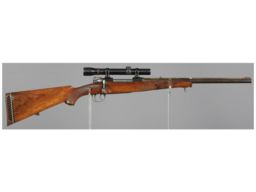 Engraved European Model 98 Bolt Action Sporting Rifle with Scope