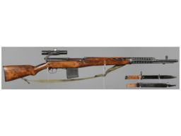 Soviet Tula Arsenal SVT-40 Sniper Configured Rifle with Scope
