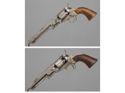 Two Colt Model 1849 Pocket Percussion Revolver 