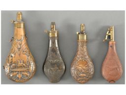 Five Muzzle Loading Flasks