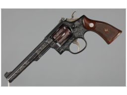 Engraved Smith & Wesson K22 Pre-Model 17 Double Action Revolver