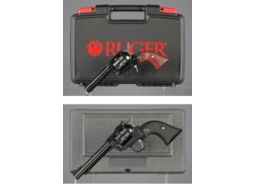 Two Ruger Single Action Revolvers with Cases