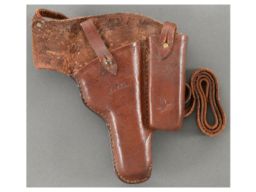 Tooled Leather Holster with Belt