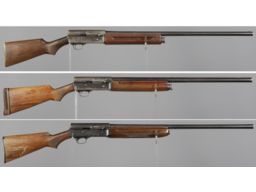 Three Remington Model 11 Semi-Automatic Shotguns