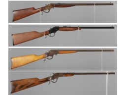 Four Stevens Single Shot Rifles