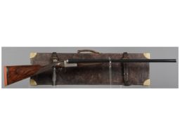 Engraved British J. Hobson Marked Double Barrel Shotgun
