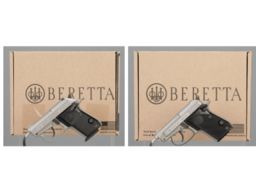 Two Beretta Semi-Automatic Pocket Pistols with Boxes