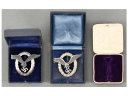 Two World War II German Luftwaffe Badges