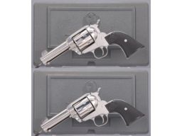 Two Ruger New Vaquero Single Action Revolvers with Cases