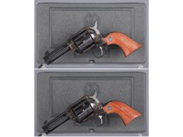 Two Ruger Vaquero Single Action Revolvers with Cases