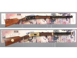 Winchester Texas Sesquicentennial Lever Action Longarms Set