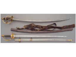 Two Civil War Era U.S. Swords with Scabbards