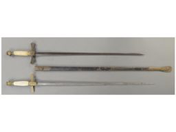 Two U.S. Militia Model 1840 NCO Helmet Pommel Swords