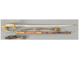 Inscribed U.S. Naval Officer's Sword with Scabbard