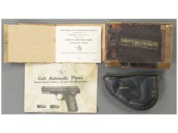 Two Colt Wooden Display Cases and a Colt Model 1903 Factory Box 
