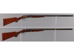 Two American Hammerless Double Barrel Shotguns