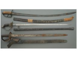 Three Swords with Scabbards