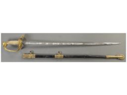 Etched U.S. Navy Officer's Sword with Scabbard