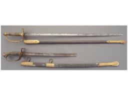 Two Civil War Era U.S. Swords with Scabbards
