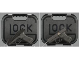 Two Glock Model 43 Semi-Automatic Pistols with Cases