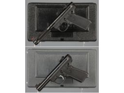 Two Ruger 22/45 Mk III Semi-Automatic Pistols with Cases