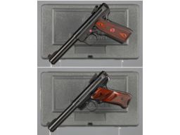 Two Ruger Semi-Automatic Pistols with Cases