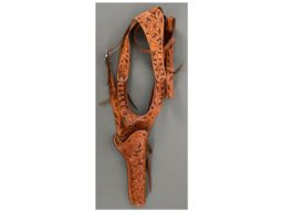 Alfonso's Holster & Gun Shop Tooled Leather Shoulder Holster Rig