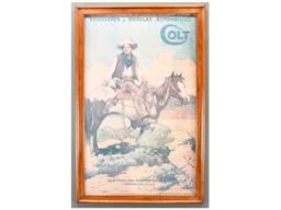 One Framed Colt Print and Seventeen Reference Books