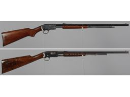 Two American Slide Action Rifles