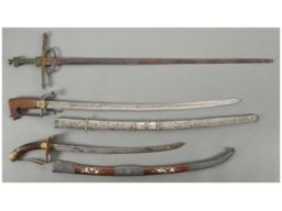 Three Swords, Two with Scabbards