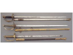 Three U.S. Civil War Era Swords with Scabbards