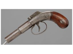 Allen & Wheelock Double Action Bar Hammer Percussion Pistol