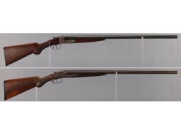 Two American Hammerless Double Barrel Shotguns